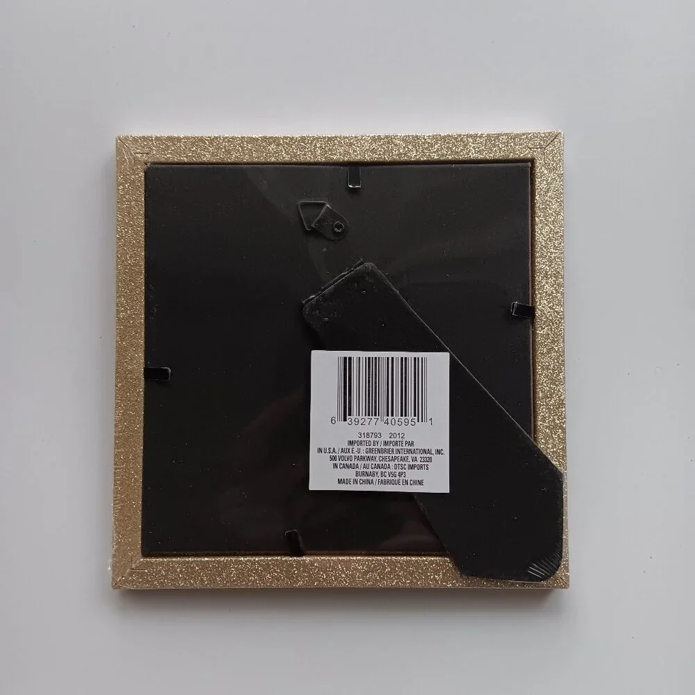 New Gold Glitter Picture Frame Square 4